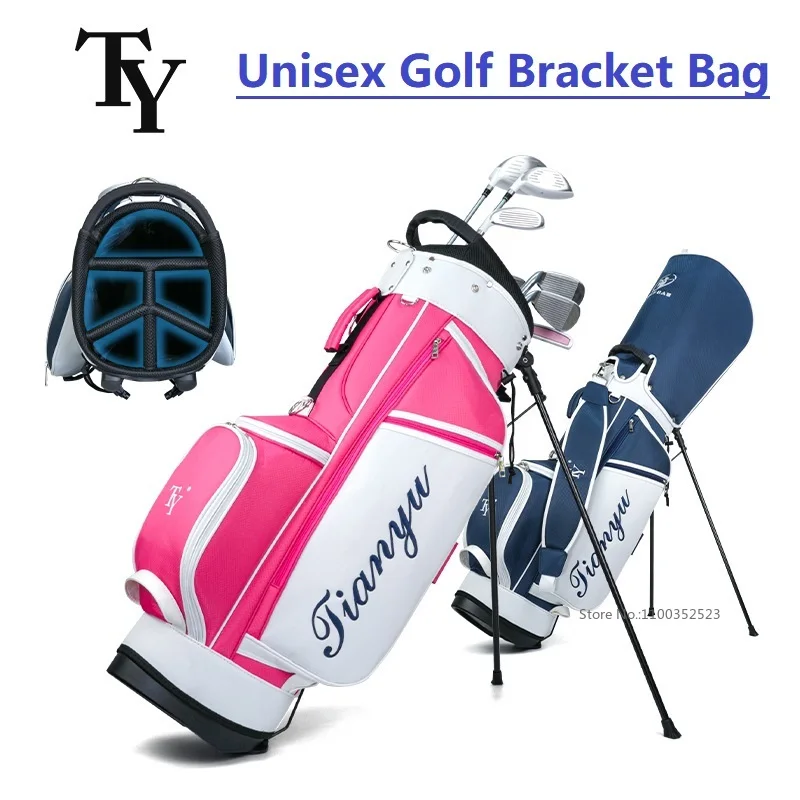 TTYGJ Golf Bags Men Women Multi-function Bracket Bag Lightweight Stable Golf Rack Pack Big Capacity Can Hold A Full Set of Clubs