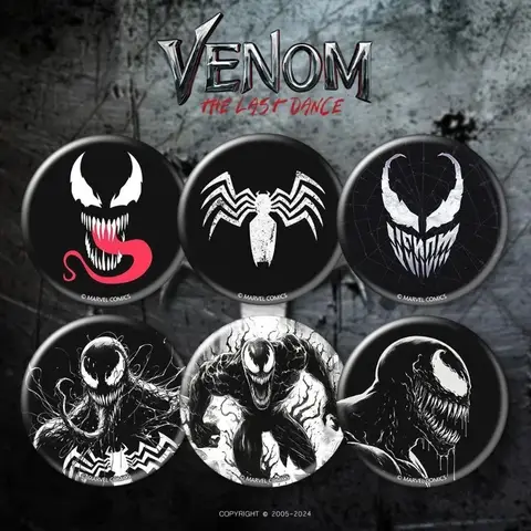 Ny Marvel Venom Metallstång Chi Kreativ Personlighet Marvel Superhjälte Film Periferi Cool Brosch Badge Julklapp Partihandel 8 best sales nålgift - №3