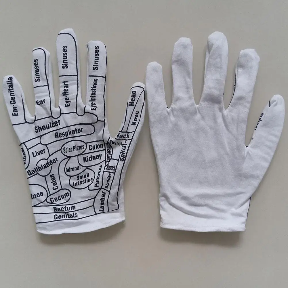 Guantes de reflexología de mano, herramientas de acupresión, masaje de manos, palo de pies, puntos de acupuntura de Spa reutilizables, alivio del dolor S K7N5