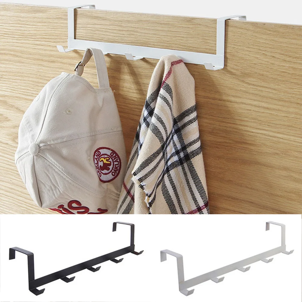 Clothes Hat Hook Hanger Rear Door Hook Towel Coat Metal Couple Rack Organizer Holder For Living Room Bathroom Decor Removable