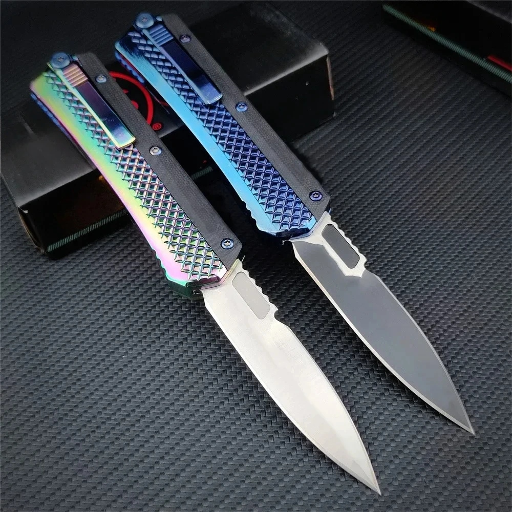 Glykon Pocket Knife EDC Zinc alloy inlaid G10 Handle Tactical Self Defense Hunting Pocket Knives Outdoor Adventure Safety Tools