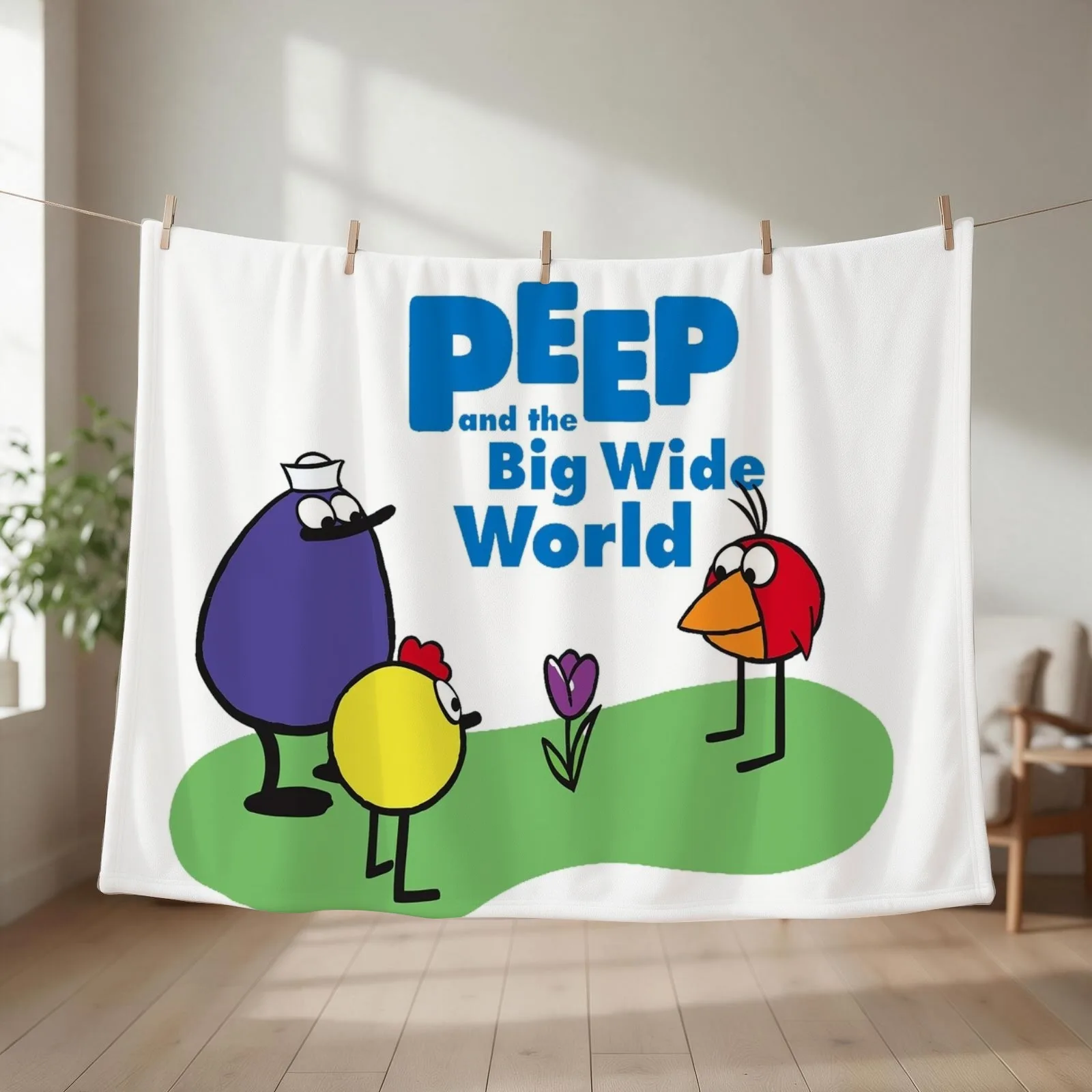 Peep and the Big Wide World 2022 Throw Blanket couch cozy soft plush fuzzy picnic outdoor blanket