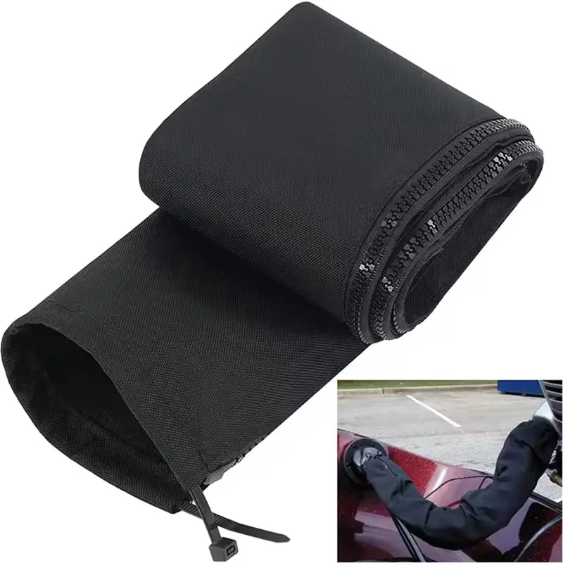 Superior-Zippered Rigging Sleeve 48-Inch Long Black With Zipper For Trolling Motor Cable For Protection