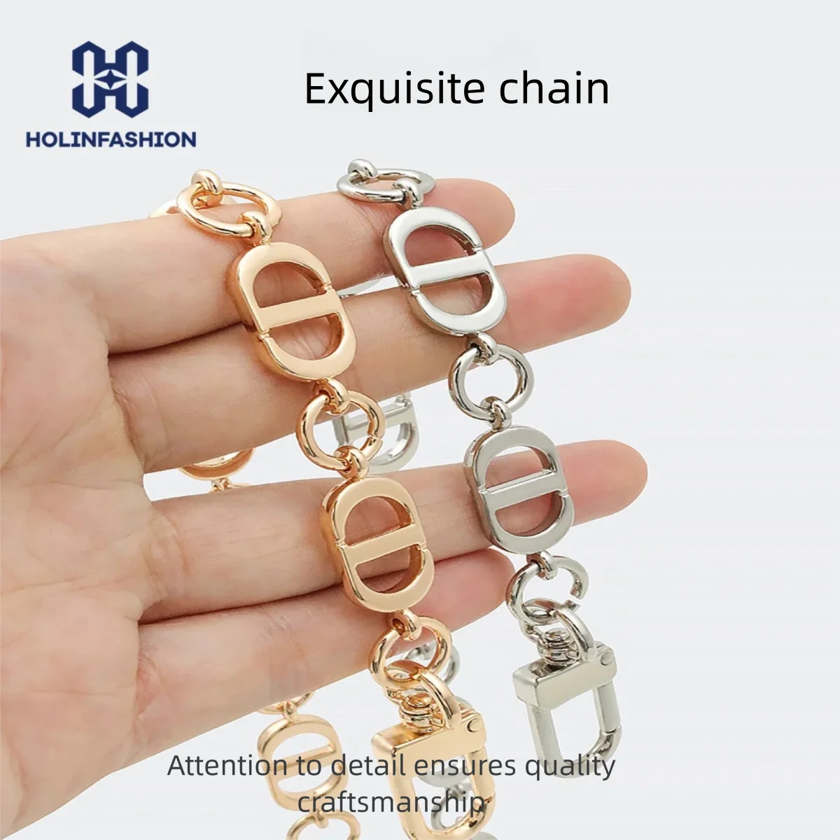 HOLINFASHION Purse Chain Shoulder Crossbody Strap Bag Accessories Charm Decoration Metal Chain Strap Extender For Csrossbody Bag
