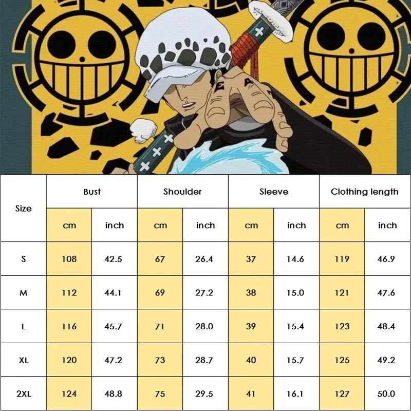 Disfraz de Anime Trafalgar D Water Law, disfraz de Wano Country, bata tipo kimono, pendientes, conjunto completo, disfraces de fiesta de Halloween para hombres