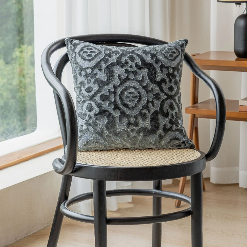 45X45CM Cut Velvet Throw Pillow Cover Psychedelic Pattern Stamping Waist Cushion Cover Decor Home Decorative Pillowcase