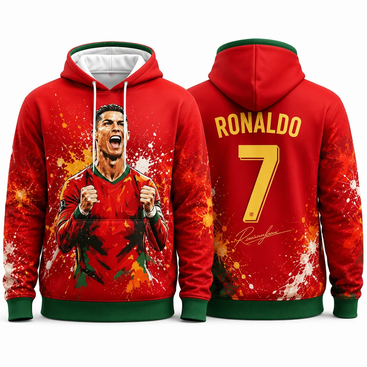 Cristiano Ronaldo Fall/Winter 2026 New Bestseller Trendy Men's Street-Style Hooded Sweatshirt Suitable for Football Training