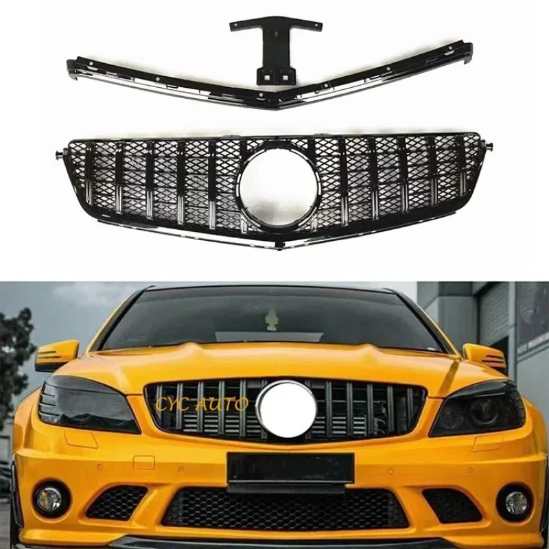 

Facelift GT R style Front Bumper Grille with black mesh For C Class W204 C63 Original car 2008 2010 2014