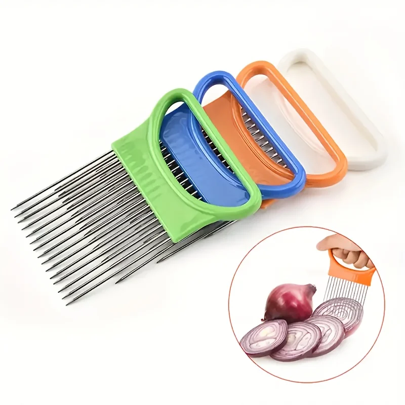 Stainless Steel Multifunctional Kitchen Tools-onion Slicer and Meat Softener, Suitable for Vegetables and Fruits, Ergonomic Grip - Detail 1