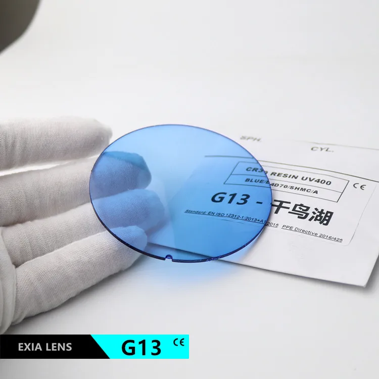 

EXIA G13 Sunglasses Lenses Blue SHMC UV400 CR39 Resin UV400 Base Curve 4