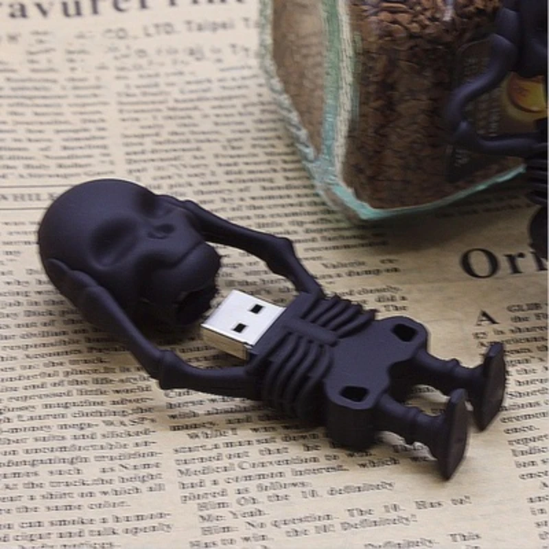 Pendrive 256G Cartoon Skull Pumpkin Death Memoria USB Device Flash Drive 8GB 16GB 64GB 32GB Pen Drive 128GB Cle USB Memory Stick