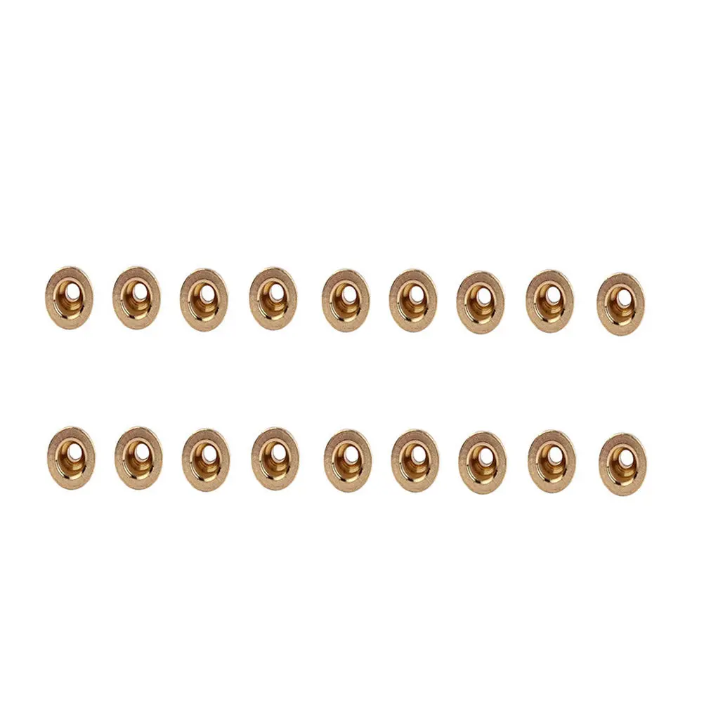 18Pcs Metal Electric Guitar String Ferrules Gold Mounting Ferrule Set for Installing Strings Through Body Professional Guitar