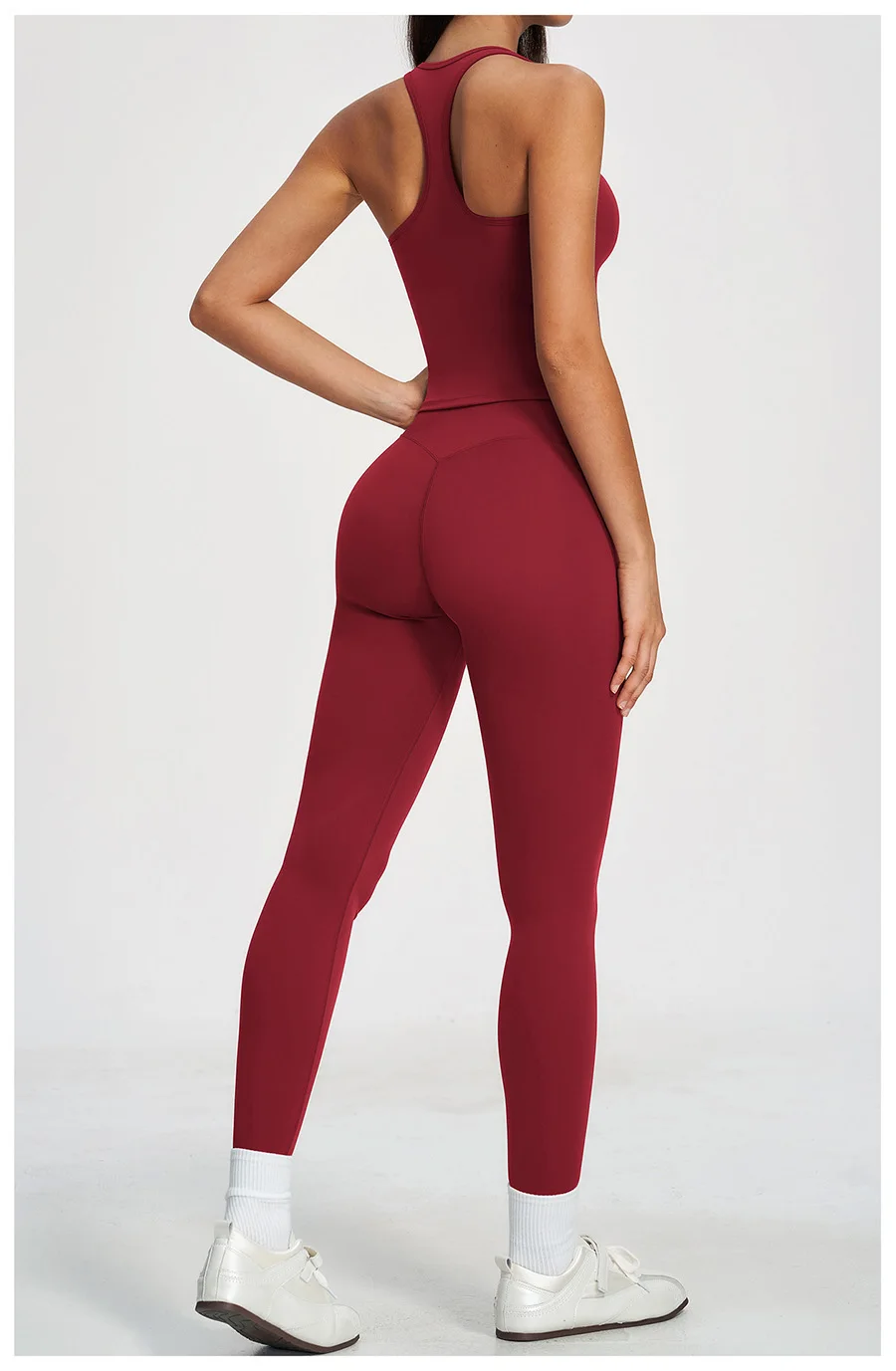 Yoga-Set 2-teilig Damen Fitness Sportbekleidung Naked Feel Sport-BH Gym Laufhose Po-Formende Leggings Workout-Outfit Activewear – Detail 10