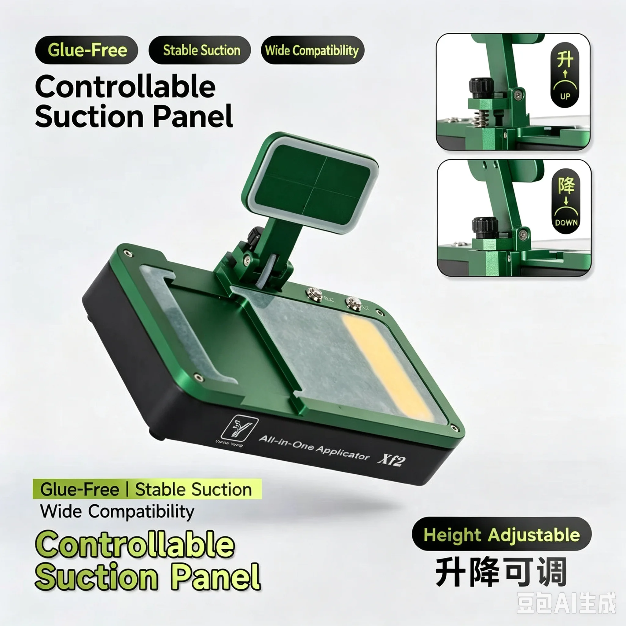 YCS MY  Vacuum Screen Alignment Tool Pumps One-click Locking for Phone Flat Curved Screen OCA Cover Laminating Repair Tools