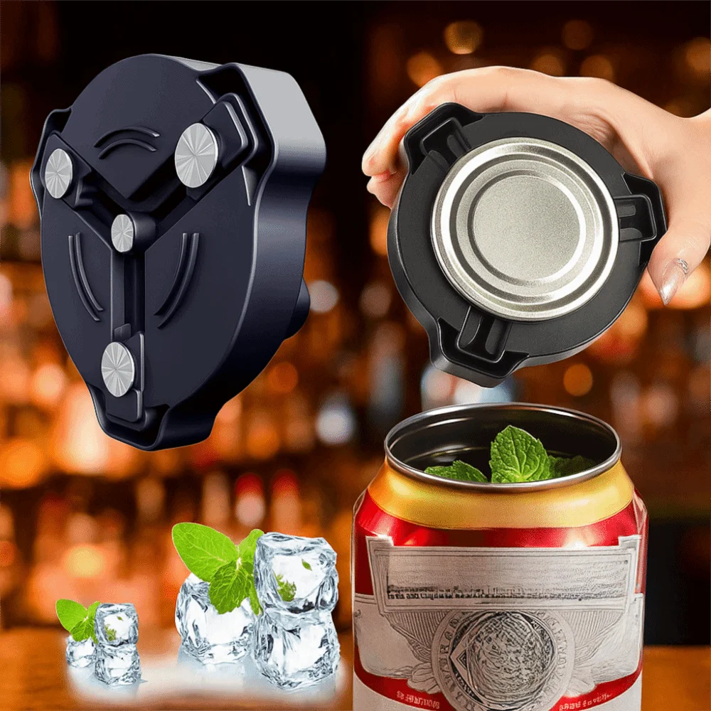 

Portable Manual Screw Can Opener Rotating Design Labor-Saving Twist Cola Can Opener Magnetic Bottle Lid Open Device Drink