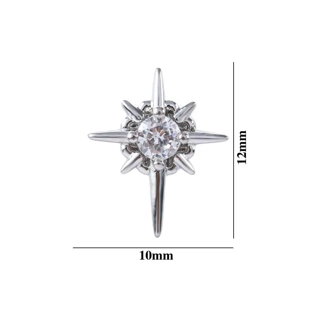 Personality Simple Korean Alloy Star Trendy Diamond Earrings Earrings for Men Stud Earrings Fashion Jewelry