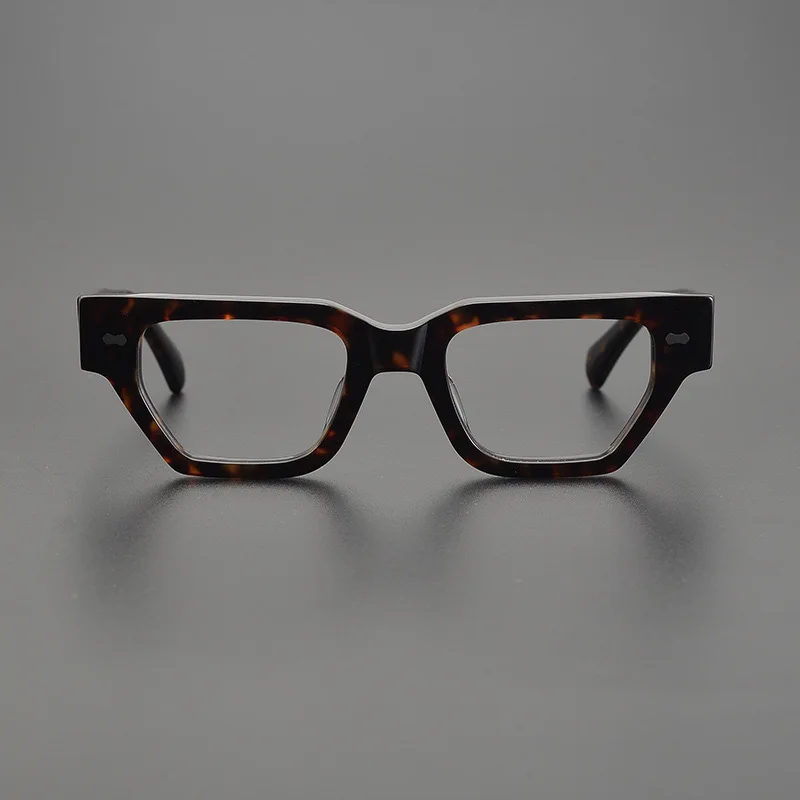 Designer Square Glasses Frame, Feito à Mão, Óculos Ópticos de Acetato, Pode Ser Equipado com Prescrição, De Alta Qualidade