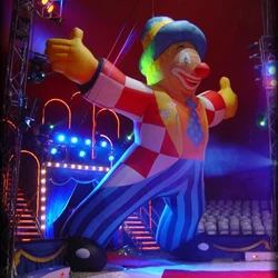 Payaso inflable gigante de dibujos animados con soplador, juguetes de soplado de aire para eventos de escenario al aire libre, decoración publicitaria