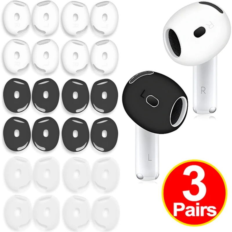 

1-3Pairs Anti-Slip Ear Covers Eartips for Apple AirPods 4 Replacement Earbuds Cover Thin Earphone Case Cover Protective Sleeve