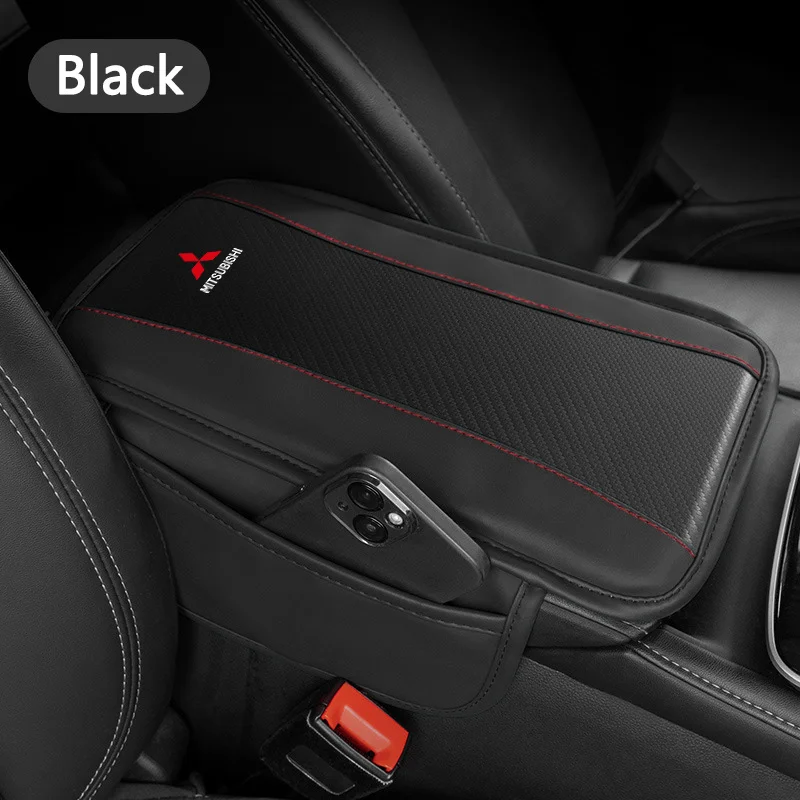 Car Armrest Storage Box Cover Auto Armrest Leather Cushion Fit For Mitsubishi Asx Lancer 10 Outlander 3 l200 Pajero Sport Galan