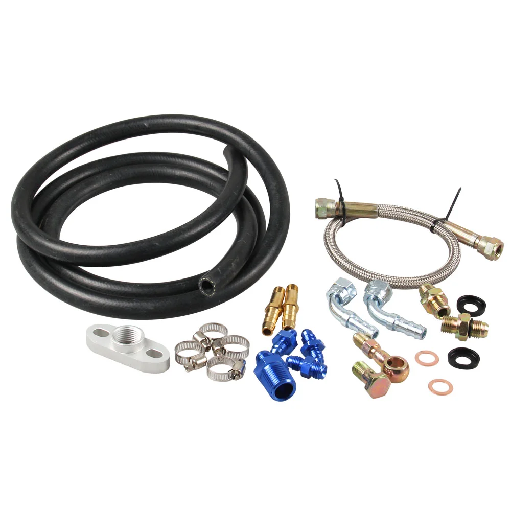 

Turbocharger Oil Cooling and Drainage Pipeline Kit T25 T28 T25/T28 G28 GT25 GT28