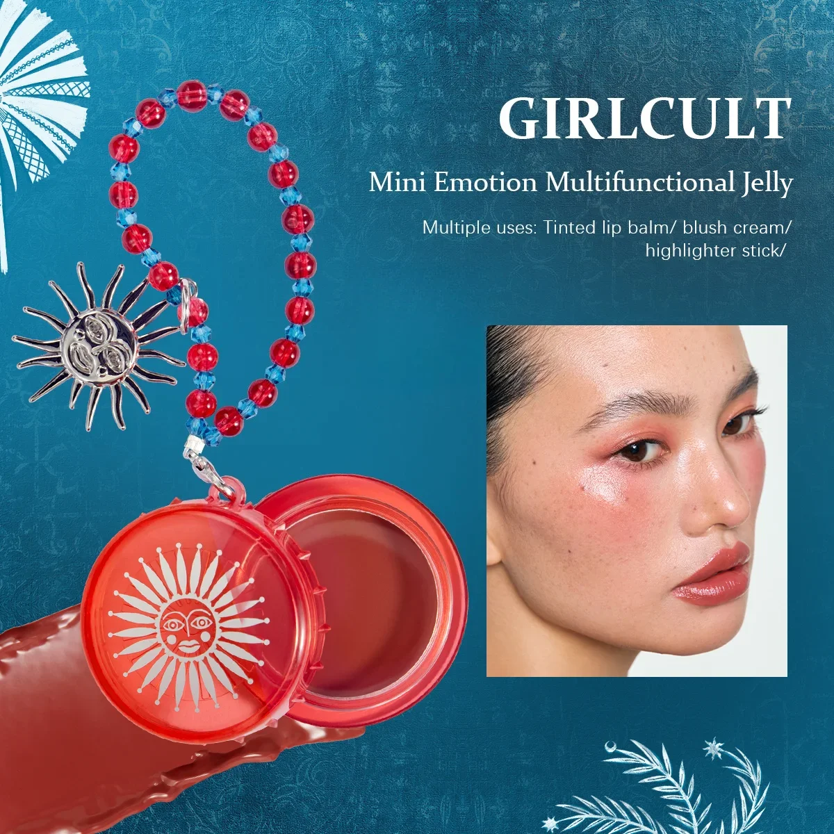 Girlcult Emotion Multifunctional Jelly With Keychain,Charm Edition,Portable Mini Size,Jelly-Cream Texture,Limited Edition Design