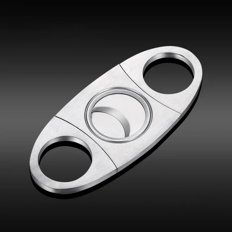 Stainless Steel Cigar Cutter Smoke Accessories Gift for Man Cigarette Case Tuxedo Guillotine Cutters Knife Luxury Set Scissors