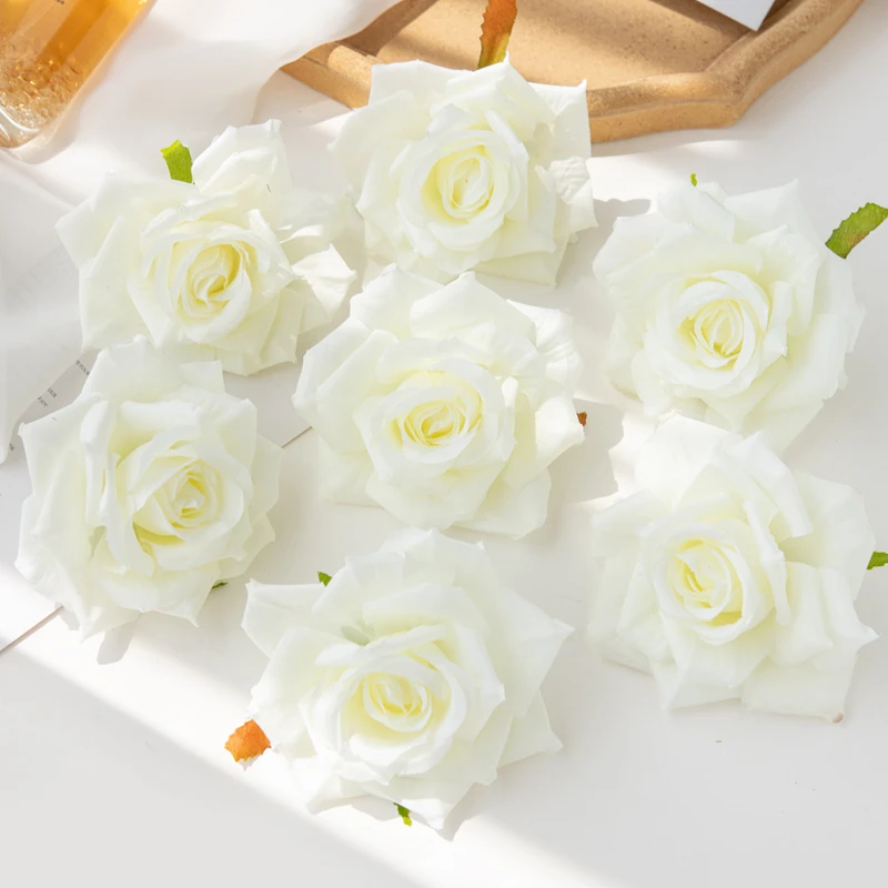 50/100pcs Artificial Flower Silk Rose Wedding Arch Home Room Festival Party Decor Christmas Wreath DIY Gift Prop Scrapbook Garde image 3