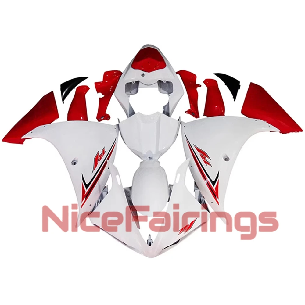 

Для YAMAHA YZF R1 2009 2010 2011, белый, красный послепродажный мотоцикл, обтекатели из АБС-пластика YZFR1 09 10 11, комплект обтекателей для впрыска