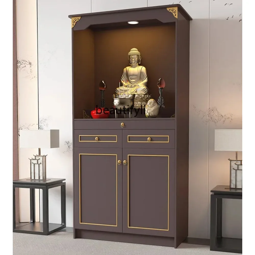 

Aluminum Alloy New Chinese Buddha Niche Storage Locker Hall Home Altar Altar