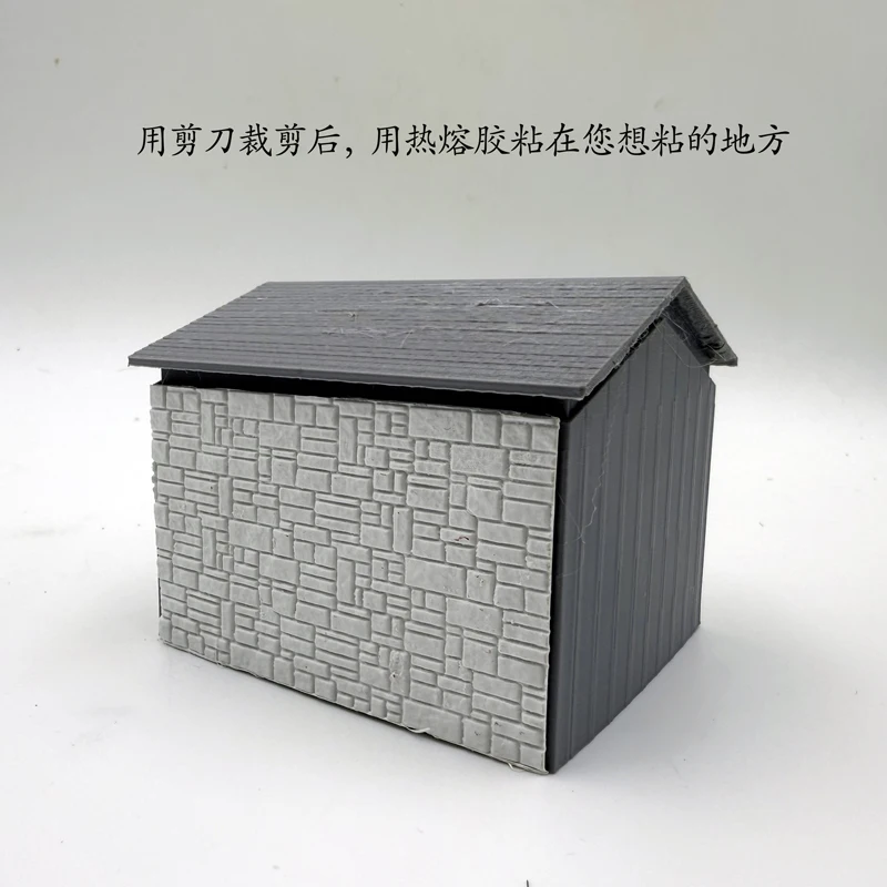 Modèle mural de simulation en plastique pvc, 2 pièces, 20x30cm, panneau en plastique avec texture concave et convexe, modèle de chaussée murale, matériel de construction