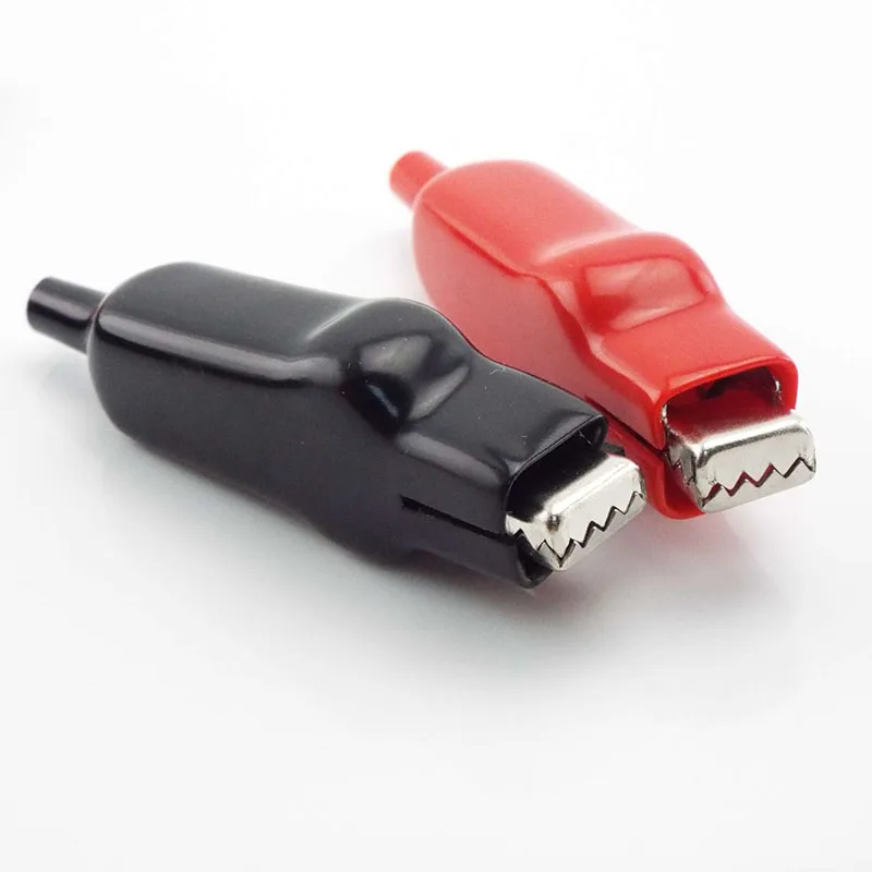 Pinzas de cocodrilo de doble punta, Cable eléctrico de prueba, 2 piezas, 20A