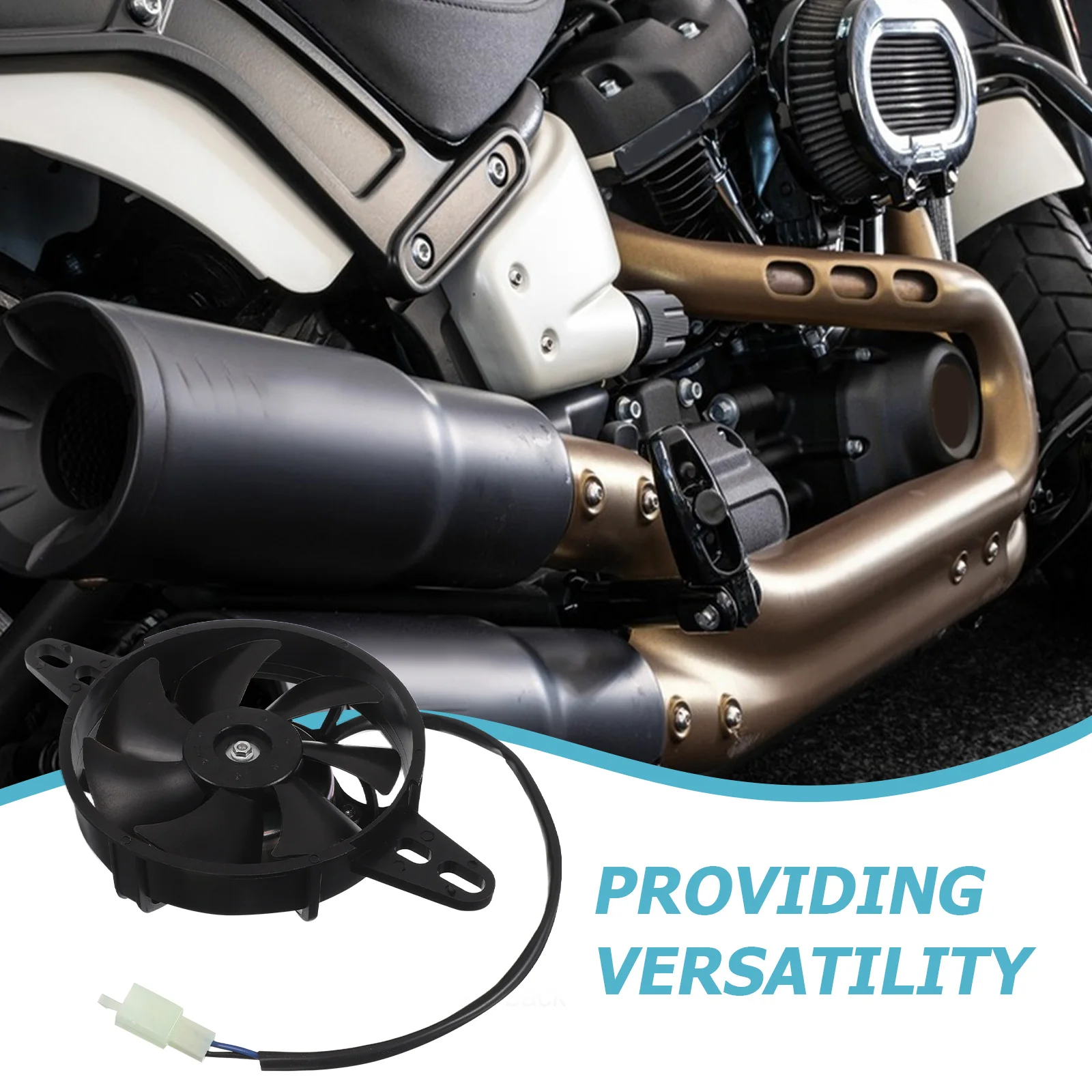 Universal 150-250Cc Atv Utv Motorcycle Radiator Cooling Fan Electric Oil Cooler Water Cooled Engines Durable Plastic Metal Easy