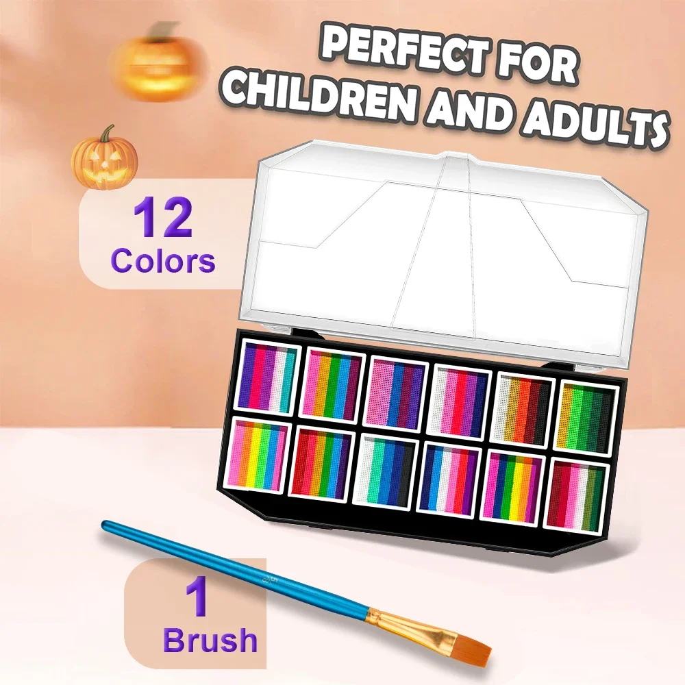 Cross-border new rainbow strip palette painted pigment water-soluble painted watercolor stage play drama wholesale