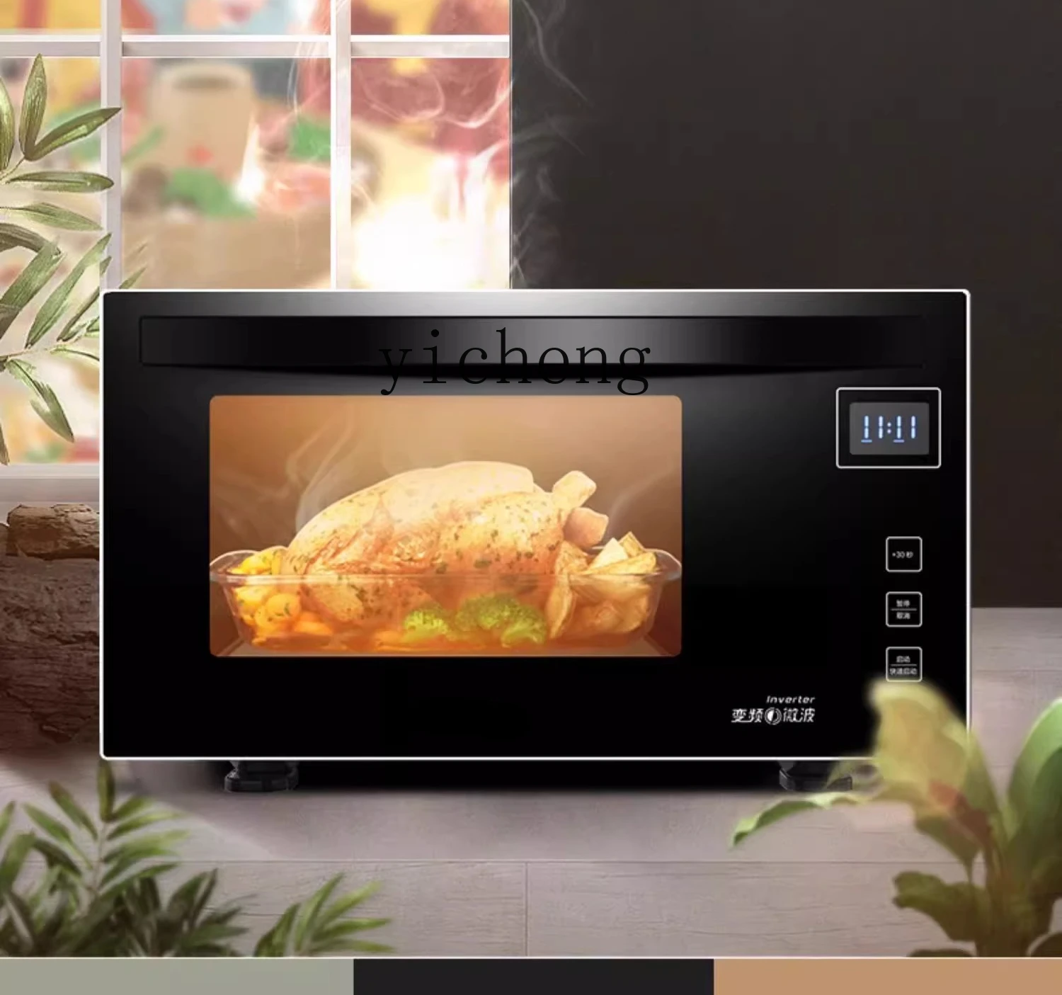 

ZML Microwave Oven Household Pull-Down Door Microwave Oven and Grill Combo