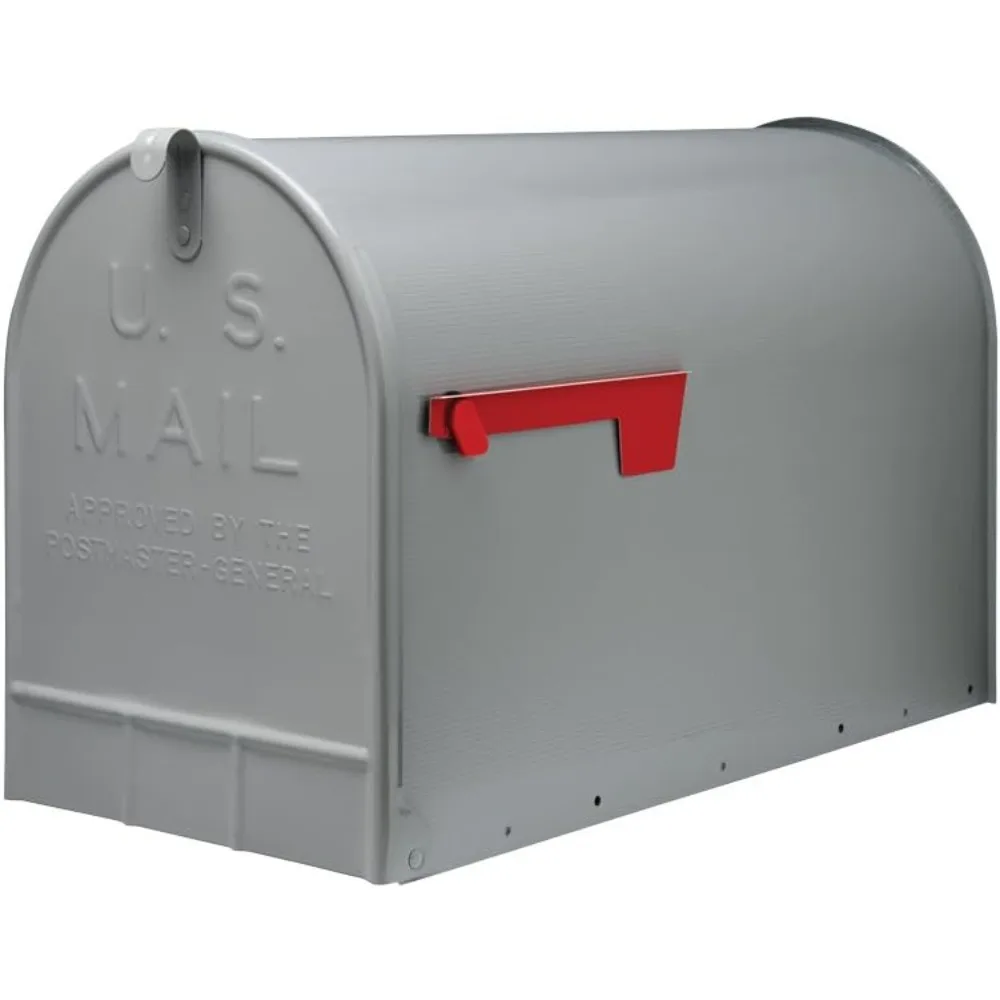 Mailboxes Stanley Extra-Large Capacity Galvanized Steel Grey, Post-Mount Mailbox, ST200000