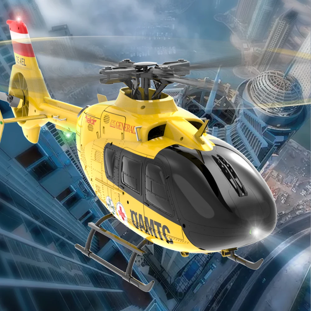 New 2.4G 6CH YXZNRC F06 EC135 150 Size 1/36 Scale RC Helicopter Brushless Remote Controlled Hobby Toys for Adult Professional