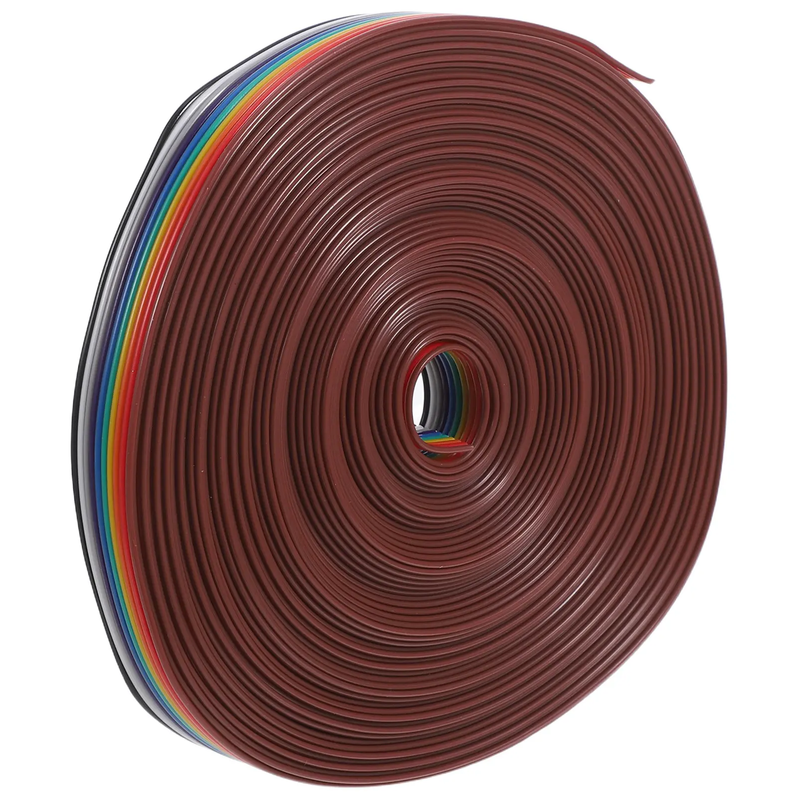 1 Roll Flat Ribbon Cable 10-Pin 28Awg 2.54Mm Pitch Idc Connector Strip For Precision Electrical Wiring Bulk Industrial