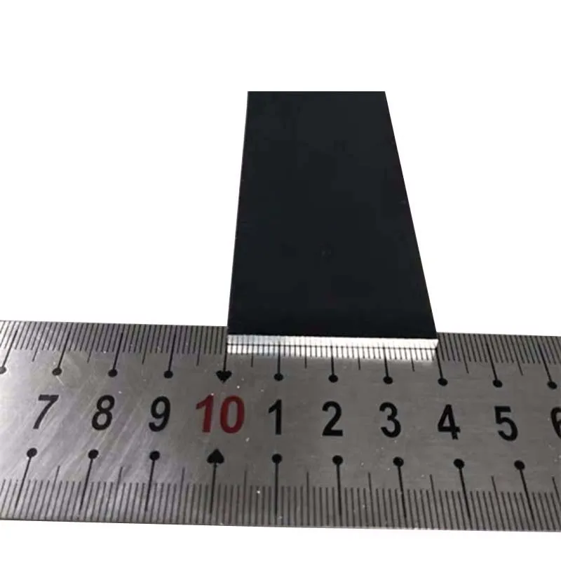 2Pcs Black Aluminum Flat Bar Length 498mm Thick 1.5-5mm Aluminum Solid Flat Metal Bar Skirting Line Trim Strip Width 8-50mm