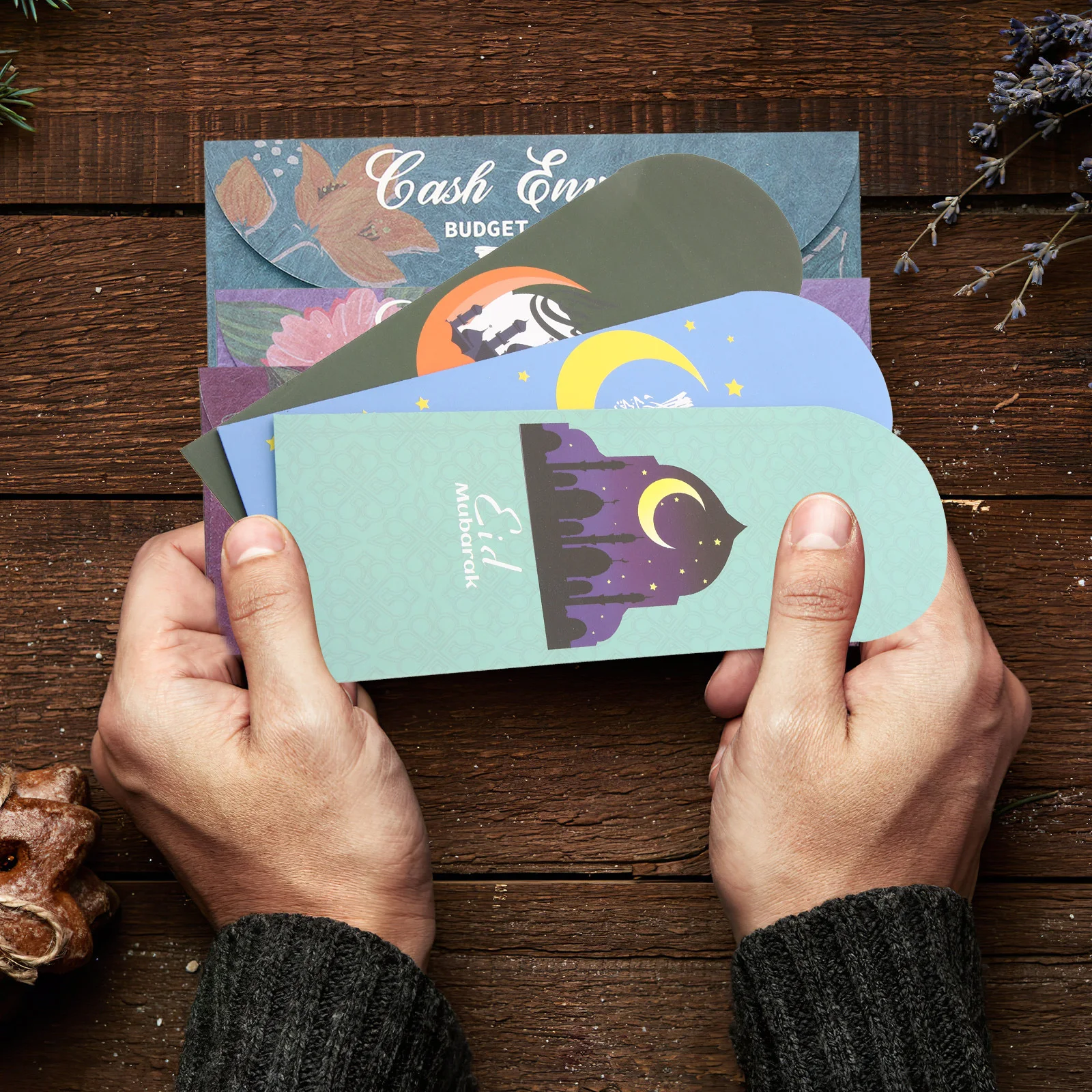 

18Pcs Exquisite Eid Envelopes Simple Elegant Design Letter Envelope for Muslim Festival Cash Gifts Party Bag Filler Blank