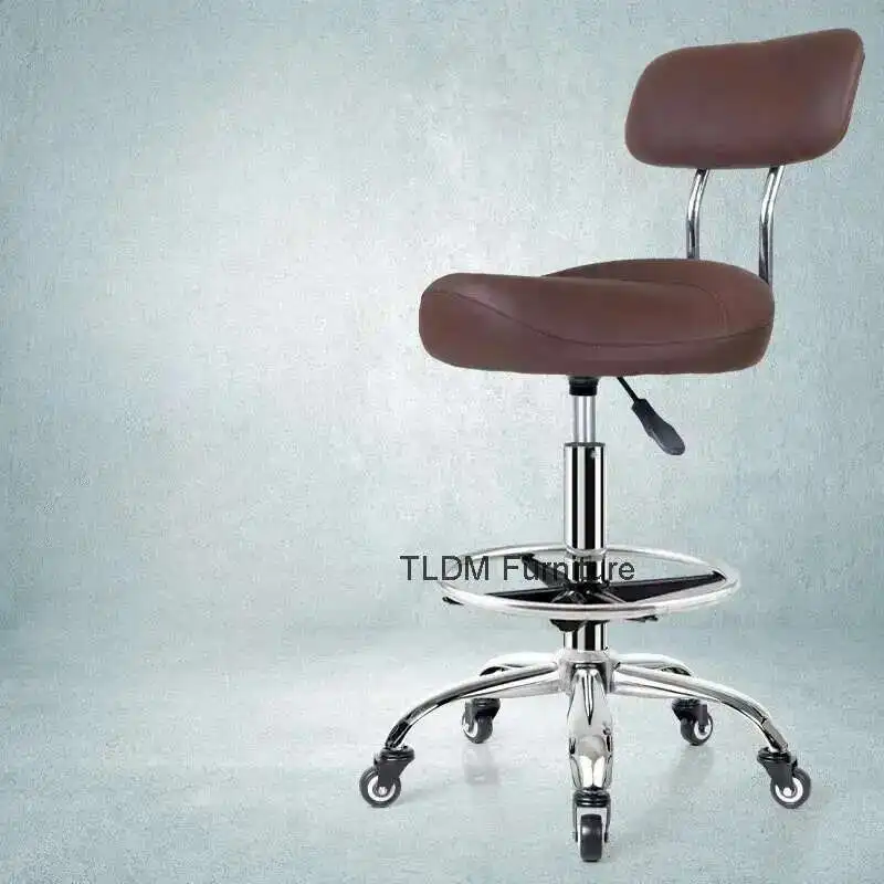 Backrest Lift Swivel Chair Pulley Kitchen Cook Barber Chair Treatment Saddle Stool Cosmetic Aesthetic Master Стул На Колесиках