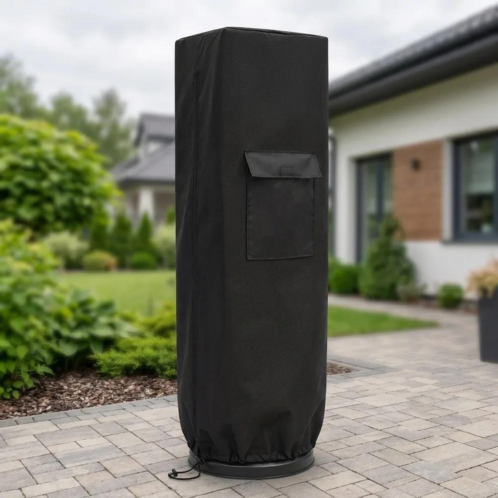 Outdoor Patio Heater Cover Waterproof 210D Oxford Fabric with Secure Fit and Storage Pocket 32 26 104cm Outdoor