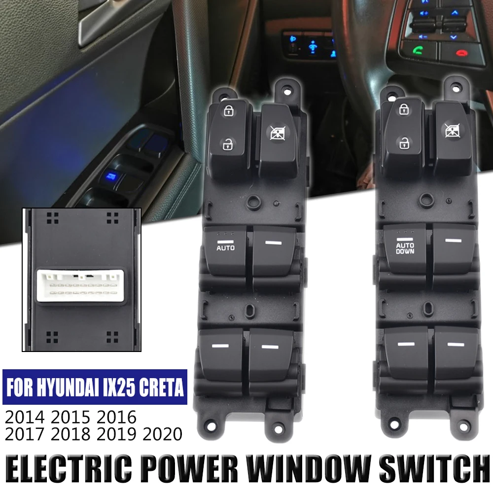 Window Front Left Master Lifter Control Switch Fit For Hyundai IX25 Creta 2014-2019 ,93570-C92004X 93570C92004X