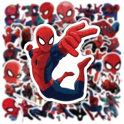 子供のためのDisney-spiderman漫画ステッカー、スーパーヒーロー、落書きステッカー、おもちゃのステッカー、スクラップブック、ラップトップ、荷物、スケートボード、アニメ、10個、50個