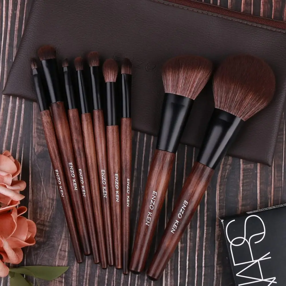 Makeup Brushes Set Professional, Sable Makeup Brush Set with Case, Cosmetic Brushes Set, Natural Hair Makeup Brush Set.