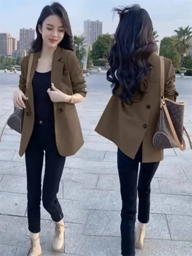 

Casual Sle Women's Small Suit Jaet Faionable Slimming Spring Autumn New Arrival Street Sle Polyester Breathable Long ...