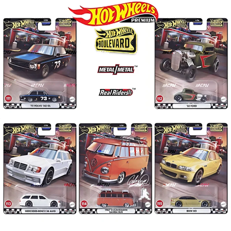 Mattel Hot Wheels Boulevard 23 : Mix 5 - 2024 Benz E 36 Amg Volkswagen Samba Bus 1/64 Collectible Car Toys Diecast Vehicle