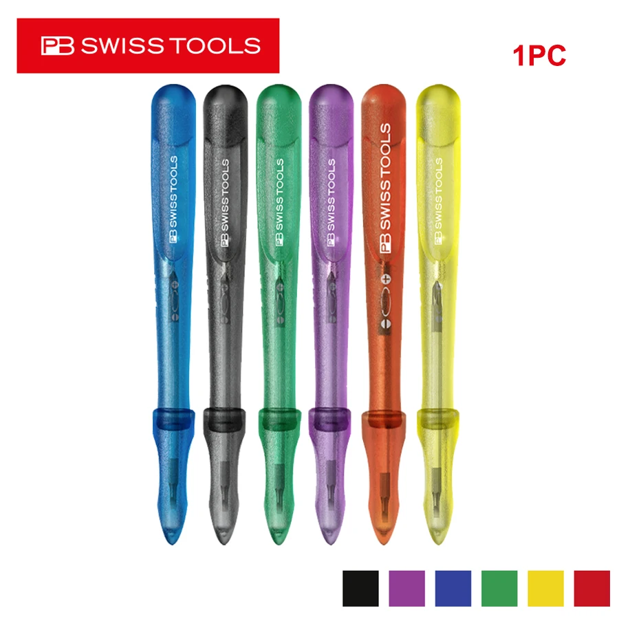 

PB SWISS Insider Pen Mini Screwdriver Slim Handle with Double Head Bit PB 53 for Slotted and Phillips Screws PB 168 00 Series