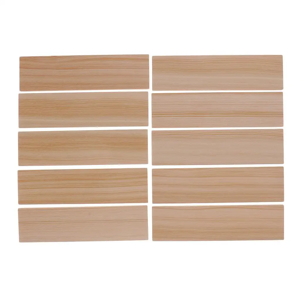 10 Pack wood Sheets 6\'\' (150mm) Long x 1.5\'\' (40mm) Wide -