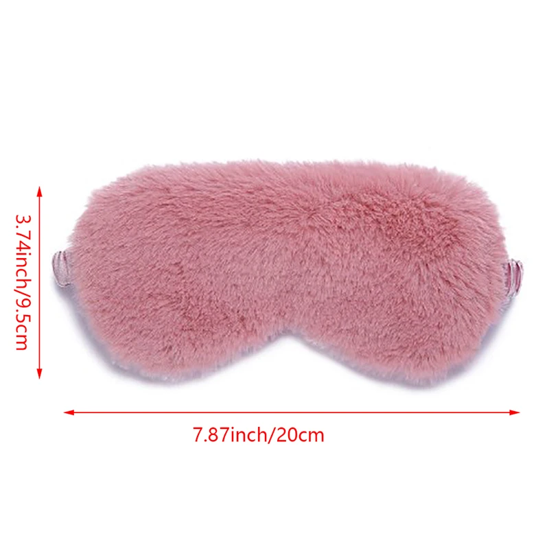 Multicolor Sleeping Eyepatch Unisex Travel Blackout Eye Mask Blindfold Soft Plush Eyeshade Simulated Silk Rabbit Fur Nap Goggles